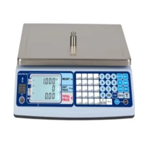 Balance poids-prix SAURUS S100 avec plateau inox et triple affichage